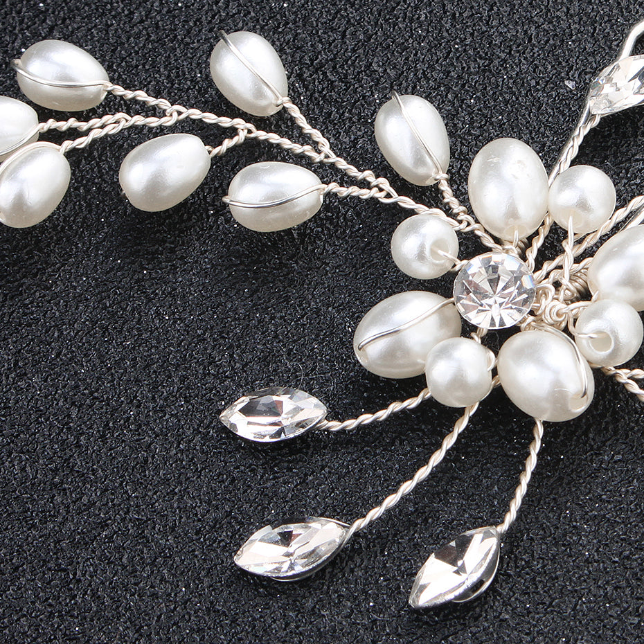 Miallo Simple Pearl Hair Pins (3 pcs/pack) Bridal Wedding Sets Party Hair Accessory Wedding Flower Rhinestone Hair Pins HS-J4475