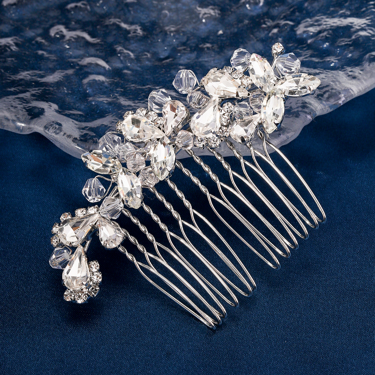 Miallo Exquisite Rhinestone Crystal Bead Flower Handmade Hair Comb Elegant Fashion Hair Accessories For Girls Birthday Gift HS-J5280