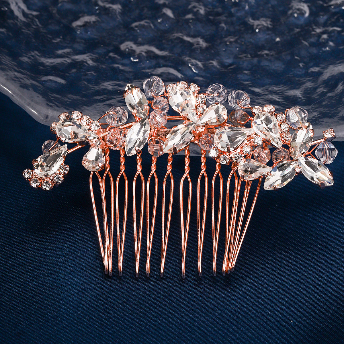 Miallo Exquisite Rhinestone Crystal Bead Flower Handmade Hair Comb Elegant Fashion Hair Accessories For Girls Birthday Gift HS-J5280