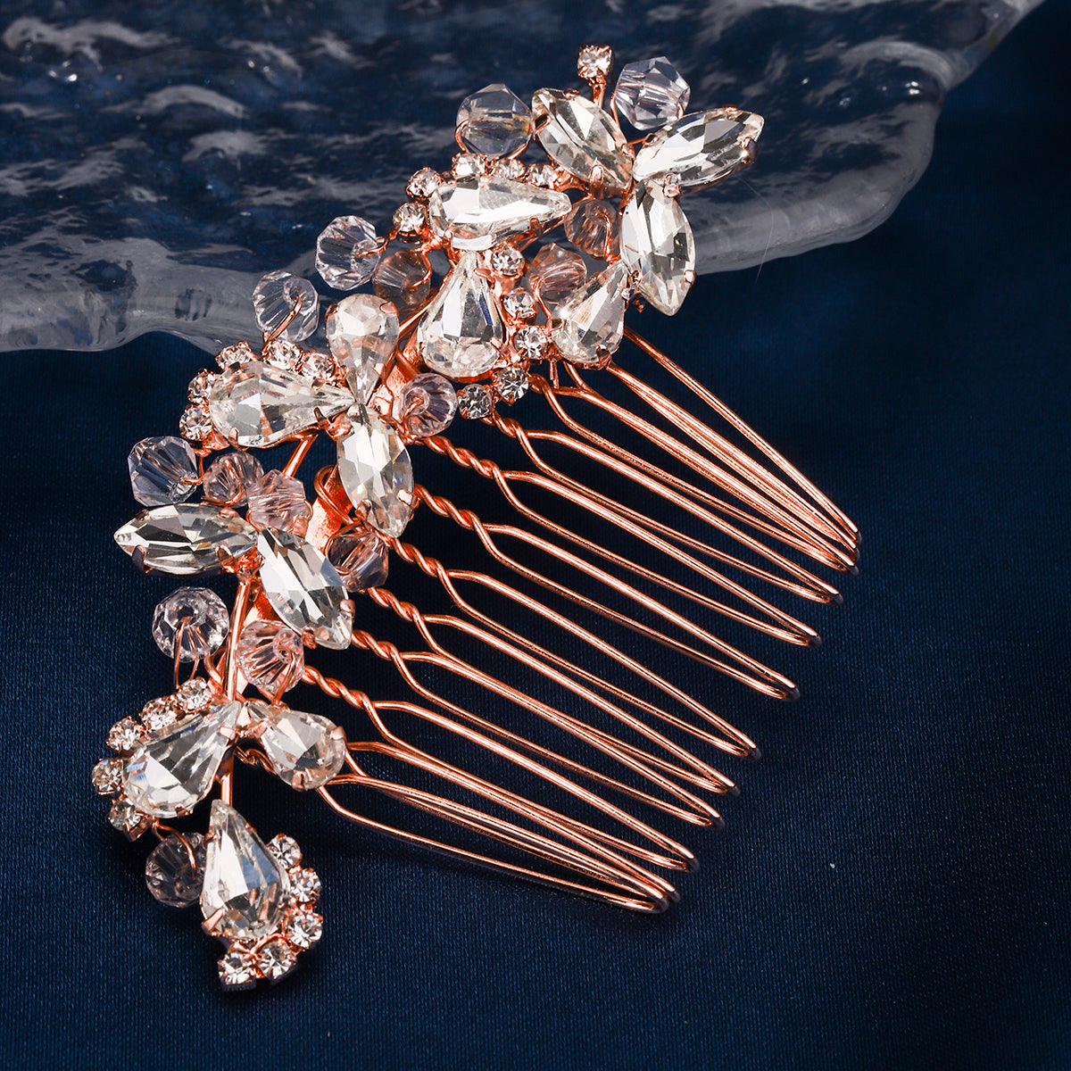 Miallo Exquisite Rhinestone Crystal Bead Flower Handmade Hair Comb Elegant Fashion Hair Accessories For Girls Birthday Gift HS-J5280
