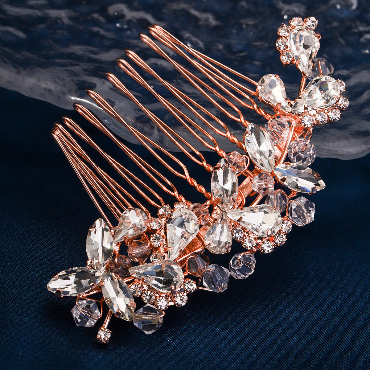 Miallo Exquisite Rhinestone Crystal Bead Flower Handmade Hair Comb Elegant Fashion Hair Accessories For Girls Birthday Gift HS-J5280