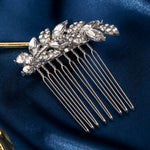 Load image into Gallery viewer, Miallo Exquisite Creative Rhinestone Leaf Hair Comb for Bride Wedding Hair Jewelry Shiny Hair Accessories for Women and Girl HS-J4375
