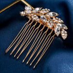 Load image into Gallery viewer, Miallo Exquisite Creative Rhinestone Leaf Hair Comb for Bride Wedding Hair Jewelry Shiny Hair Accessories for Women and Girl HS-J4375
