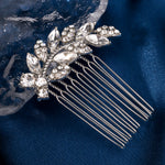 Load image into Gallery viewer, Miallo Exquisite Creative Rhinestone Leaf Hair Comb for Bride Wedding Hair Jewelry Shiny Hair Accessories for Women and Girl HS-J4375

