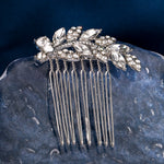 Load image into Gallery viewer, Miallo Exquisite Creative Rhinestone Leaf Hair Comb for Bride Wedding Hair Jewelry Shiny Hair Accessories for Women and Girl HS-J4375
