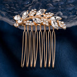 Load image into Gallery viewer, Miallo Exquisite Creative Rhinestone Leaf Hair Comb for Bride Wedding Hair Jewelry Shiny Hair Accessories for Women and Girl HS-J4375
