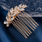 Load image into Gallery viewer, Miallo Exquisite Creative Rhinestone Leaf Hair Comb for Bride Wedding Hair Jewelry Shiny Hair Accessories for Women and Girl HS-J4375
