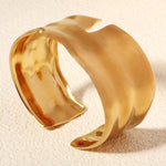Load image into Gallery viewer, Miallo New Irregular Opening Bangles Fashion Simple Ladies Hand Jewelry 18K Real Gold Plating Stainless Steel Bangles BS-J5557G
