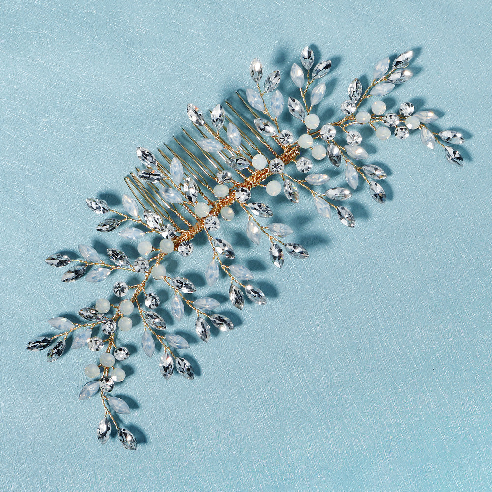 Miallo High Quality Bridal Wedding Handmade Headpieces Fashion Shiny Jelly Stone Hair Comb Simple Women Party Hair Jewelry HS-J6161