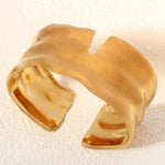 Load image into Gallery viewer, Miallo New Irregular Opening Bangles Fashion Simple Ladies Hand Jewelry 18K Real Gold Plating Stainless Steel Bangles BS-J5557G
