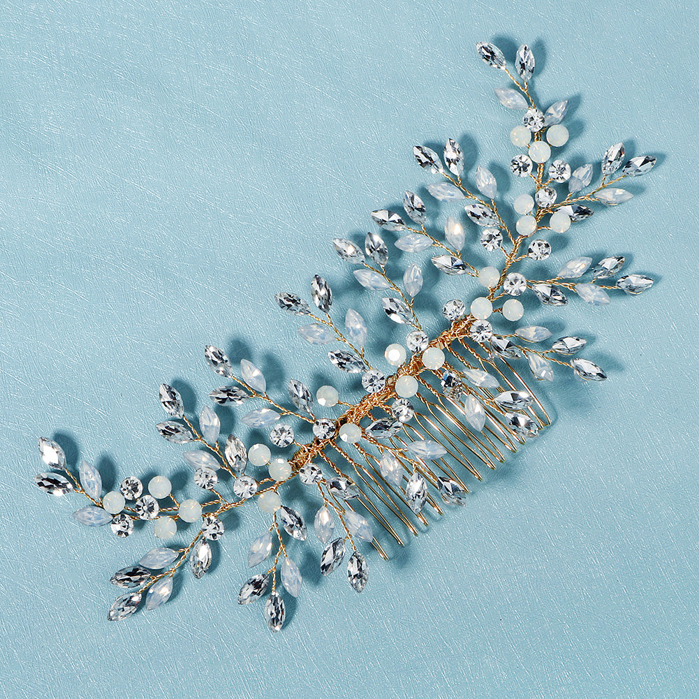 Miallo High Quality Bridal Wedding Handmade Headpieces Fashion Shiny Jelly Stone Hair Comb Simple Women Party Hair Jewelry HS-J6161