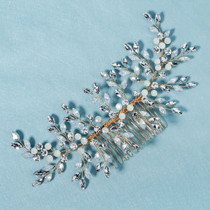 Miallo High Quality Bridal Wedding Handmade Headpieces Fashion Shiny Jelly Stone Hair Comb Simple Women Party Hair Jewelry HS-J6161