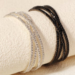Load image into Gallery viewer, Miallo New Fashion Multi-Layer Cross-Wrapped Bracelet Claw Chain Rhinestone Open Cuff Wedding Bride Accessories BS-J5578
