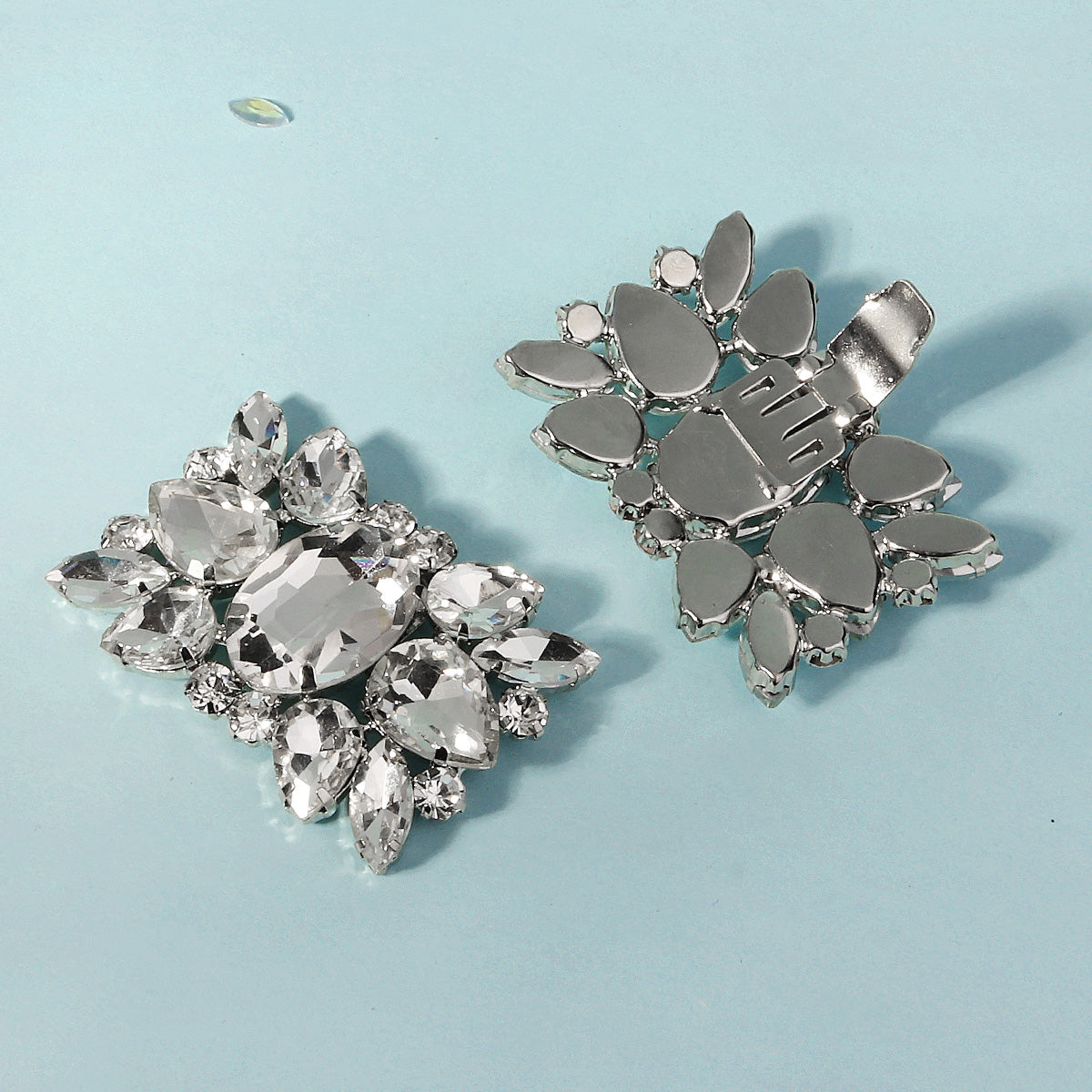 Miallo New Women Rhinestone Shoe Buckles Bridal Wedding Shoe Accessories Metal Inlaid Rhinestone Shoe Clips SC-J090S