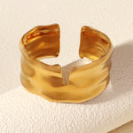 Load image into Gallery viewer, Miallo New Irregular Opening Bangles Fashion Simple Ladies Hand Jewelry 18K Real Gold Plating Stainless Steel Bangles BS-J5557G
