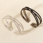 Load image into Gallery viewer, Miallo New Fashion Multi-Layer Cross-Wrapped Bracelet Claw Chain Rhinestone Open Cuff Wedding Bride Accessories BS-J5578
