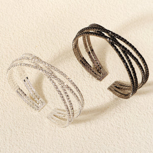 Miallo New Fashion Multi-Layer Cross-Wrapped Bracelet Claw Chain Rhinestone Open Cuff Wedding Bride Accessories BS-J5578