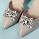 Load image into Gallery viewer, Miallo New Women Rhinestone Shoe Buckles Bridal Wedding Shoe Accessories Metal Inlaid Rhinestone Shoe Clips SC-J090S
