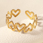 Load image into Gallery viewer, Miallo Fashion 18k Gold Plated Stainless Steel Bracelet Heart Pattern Women Hand Jewelry Cuff Bracelet Girls Accessories BS-J5561G
