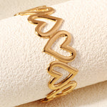 Load image into Gallery viewer, Miallo Fashion 18k Gold Plated Stainless Steel Bracelet Heart Pattern Women Hand Jewelry Cuff Bracelet Girls Accessories BS-J5561G
