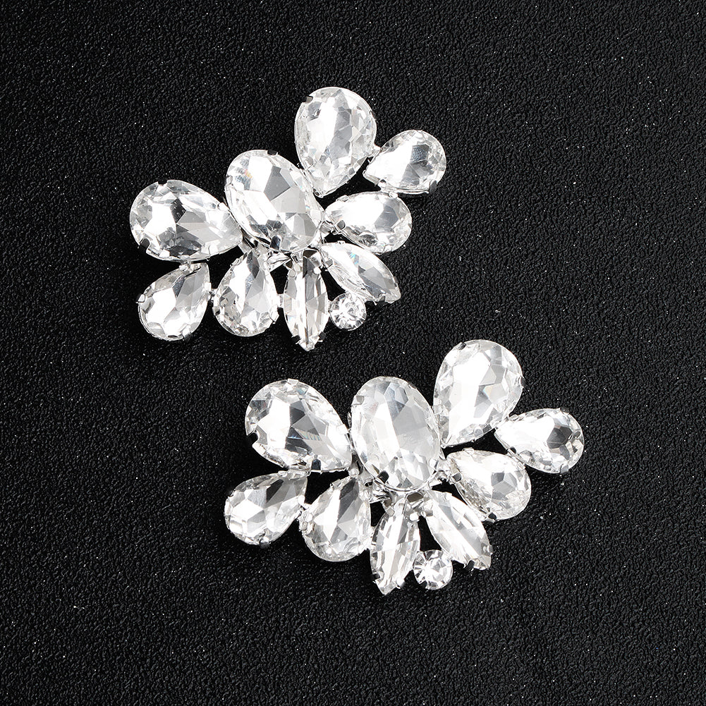 Miallo European American New-Style Bridal Wedding Shoe Accessories Luxury Rhinestone High Heel Shoe Buckle Clips SC-J051