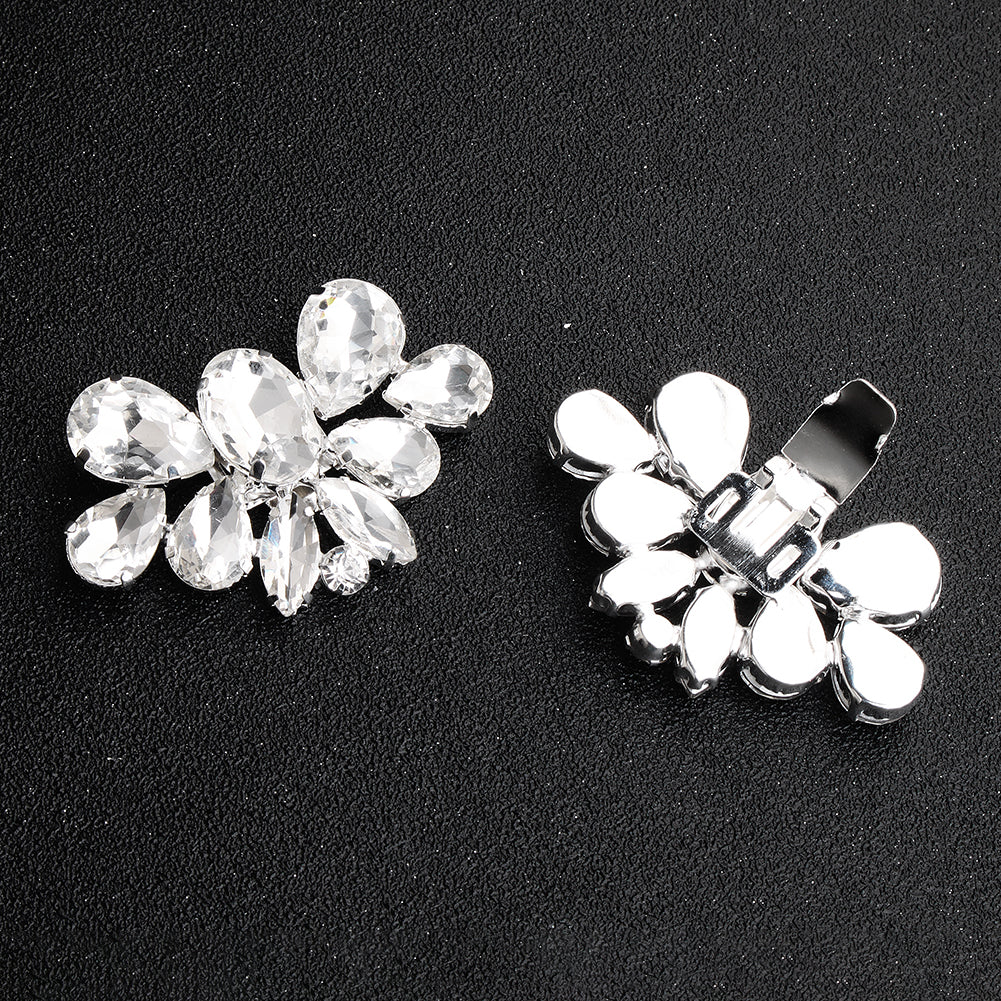 Miallo European American New-Style Bridal Wedding Shoe Accessories Luxury Rhinestone High Heel Shoe Buckle Clips SC-J051