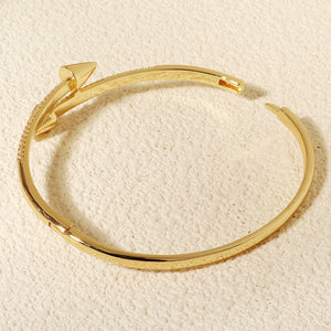 Miallo New Style Copper-Inlaid Zircon Bride's Bracelet Daily Versatile Open Cuff Elegant Hand Jewelry BS-J5579