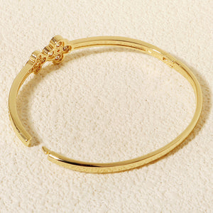 Miallo Light Luxury Zircon Flower Lucky Grass Clasp Bracelet Minimalist Versatile High End Bracelet for Women BS-J5581G