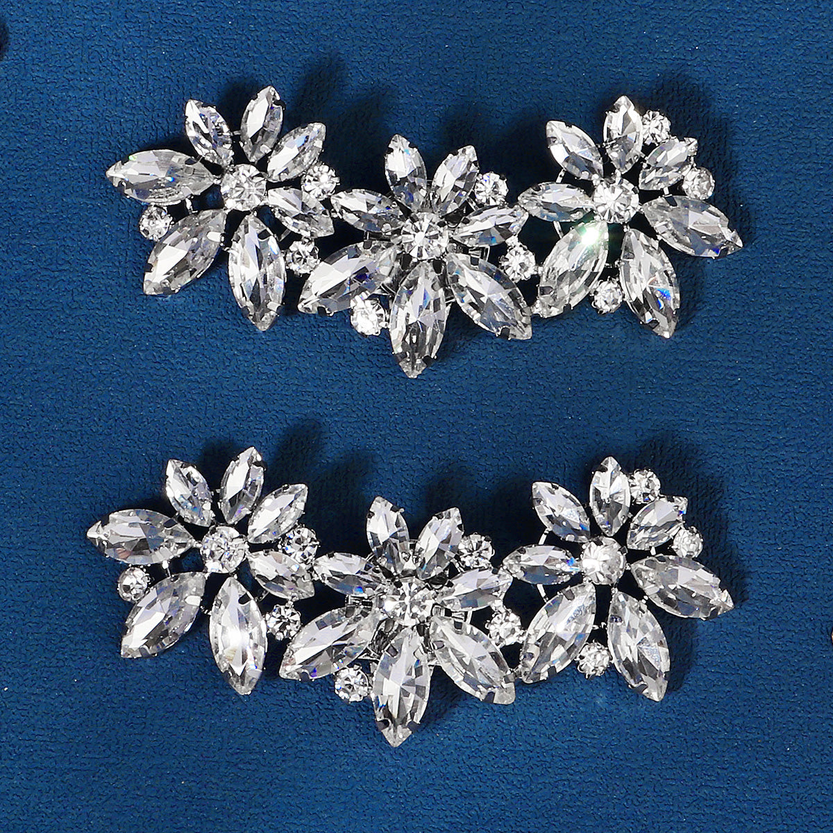 Miallo Versatile Rhinestone Floral Shoe Accessories Fashion Bridal Marquise Cut Rhinestone Shoe Buckles SC-J089S