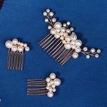 Load image into Gallery viewer, Miallo Vintage Handmade Knitting Pearl Hair Combs Wedding Accessories For Girls HS-J6903G
