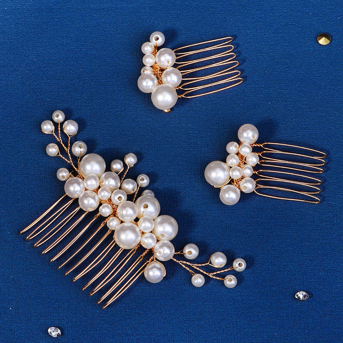 Miallo Vintage Handmade Knitting Pearl Hair Combs Wedding Accessories For Girls HS-J6903G