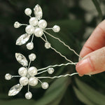 Load image into Gallery viewer, Miallo Simple Shiny Rhinestone Pearl Hairpins Handmade Daily Hair Accessories For Women And Girls Gift HS-J5003
