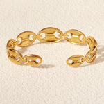 Load image into Gallery viewer, Miallo Hot New Gold Hollow Out Adjustable Bangle Fashion Stainless Steel Cuff Bracelet For Women for Gift Excellent Accessory BS-J5568G
