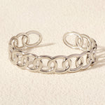 Load image into Gallery viewer, Miallo Fashion Dainty Minimalist Jewelry Tarnish Free Stainless Steel Hollow Link Chain Cuff Bangle Bracelet BS-J5562S
