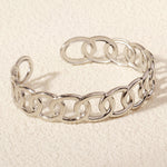 Load image into Gallery viewer, Miallo Fashion Dainty Minimalist Jewelry Tarnish Free Stainless Steel Hollow Link Chain Cuff Bangle Bracelet BS-J5562S
