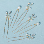 Load image into Gallery viewer, Miallo Simple Temperament High-quality Precious Hairpin (6 pcs/pack) Pearl And Metal Leaves Hair Accessories Bride Wedding Hair Jewelry HS-J6484
