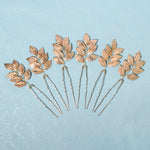 Load image into Gallery viewer, Miallo Simple Creative Gold Metal Leaves Hair pin (6 pcs/pack) Fashion Bride Wedding Hairpin Jewelry Headdress HS-J6486
