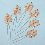 Load image into Gallery viewer, Miallo Simple Creative Gold Metal Leaves Hair pin (6 pcs/pack) Fashion Bride Wedding Hairpin Jewelry Headdress HS-J6486

