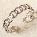 Load image into Gallery viewer, Miallo Fashion Dainty Minimalist Jewelry Tarnish Free Stainless Steel Hollow Link Chain Cuff Bangle Bracelet BS-J5562S
