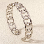 Load image into Gallery viewer, Miallo Fashion Dainty Minimalist Jewelry Tarnish Free Stainless Steel Hollow Link Chain Cuff Bangle Bracelet BS-J5562S
