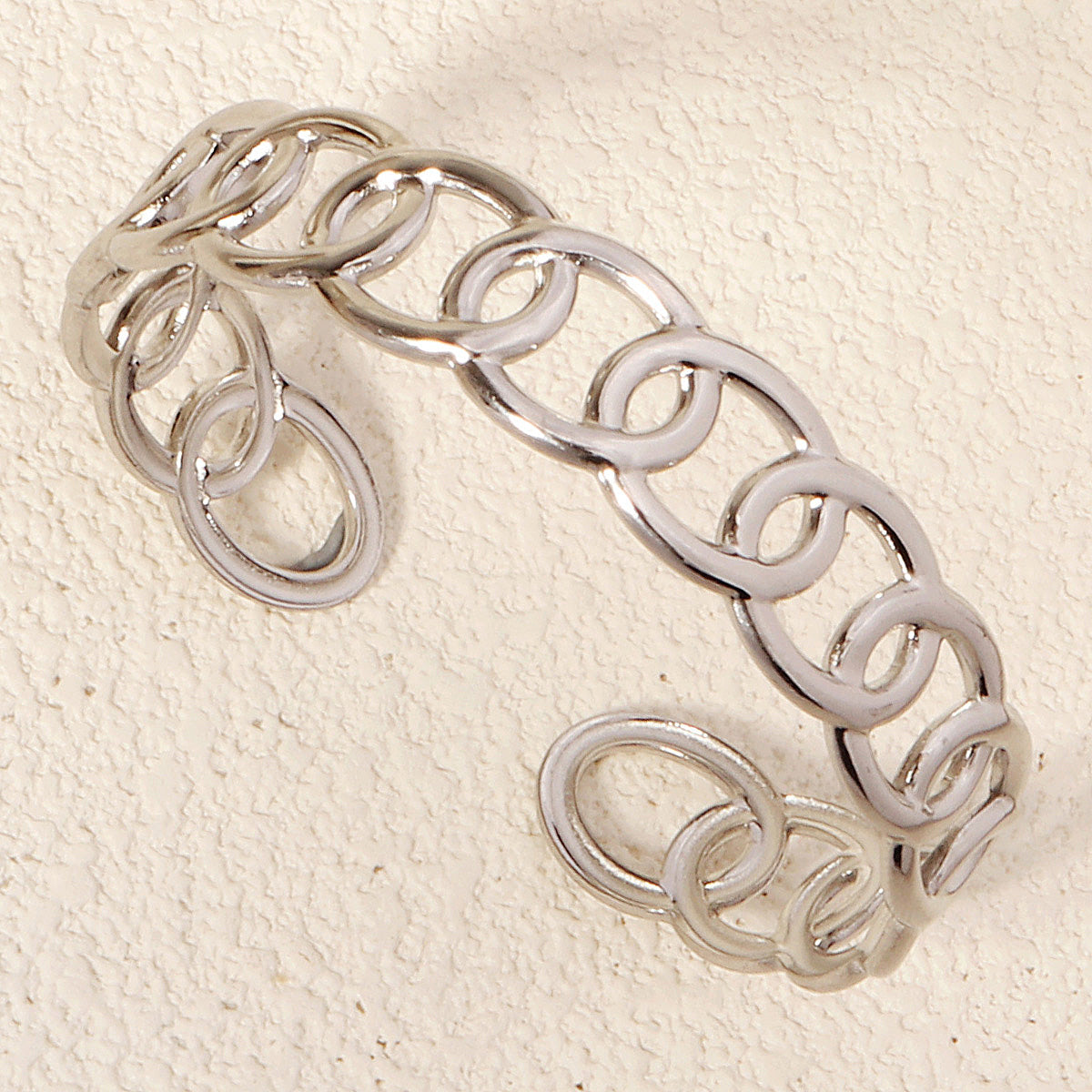 Miallo Fashion Dainty Minimalist Jewelry Tarnish Free Stainless Steel Hollow Link Chain Cuff Bangle Bracelet BS-J5562S