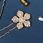Load image into Gallery viewer, Miallo Exquisite Rhinestone Metal Flower Hair Pins Jewelry Wedding Bride Hair Accessories (3 pcs/pack) HS-J6151
