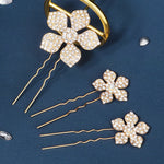 Load image into Gallery viewer, Miallo Exquisite Rhinestone Metal Flower Hair Pins Jewelry Wedding Bride Hair Accessories (3 pcs/pack) HS-J6151
