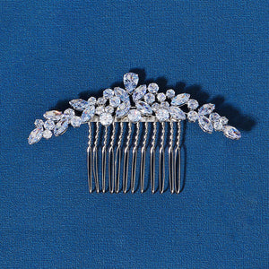 Miallo Silver Zircon Wedding Side Hair Combs Fashion Flower Hair Accessories for Bridal HS-J6664S