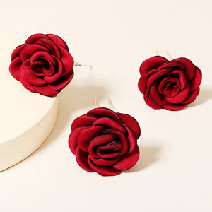 Miallo Exquisite Creative Handmade Fabric Rose Flower Hairpins (3 pcs/pack) Fashion Wedding Hair Accessories Jewelry for Brides HS-J6420&nbsp;