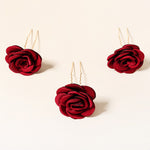 Load image into Gallery viewer, Miallo Exquisite Creative Handmade Fabric Rose Flower Hairpins (3 pcs/pack) Fashion Wedding Hair Accessories Jewelry for Brides HS-J6420&nbsp;
