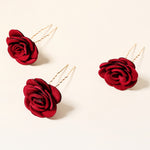 Load image into Gallery viewer, Miallo Exquisite Creative Handmade Fabric Rose Flower Hairpins (3 pcs/pack) Fashion Wedding Hair Accessories Jewelry for Brides HS-J6420&nbsp;
