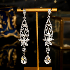 Miallo European and American New Light Luxury Earrings Rhinestone Embedded Flower Elegant Ear Jewelry ERS-J4305S
