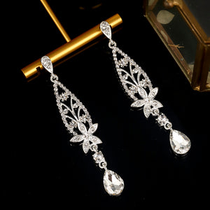 Miallo European and American New Light Luxury Earrings Rhinestone Embedded Flower Elegant Ear Jewelry ERS-J4305S