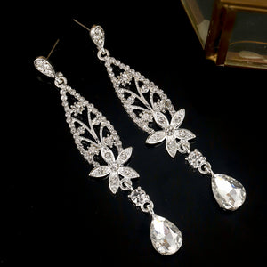 Miallo European and American New Light Luxury Earrings Rhinestone Embedded Flower Elegant Ear Jewelry ERS-J4305S